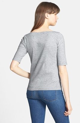 Lucky Brand 'Faye' Embroidered Boatneck Tee