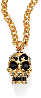 Alexander McQueen Leopard Skull Pendant Necklace