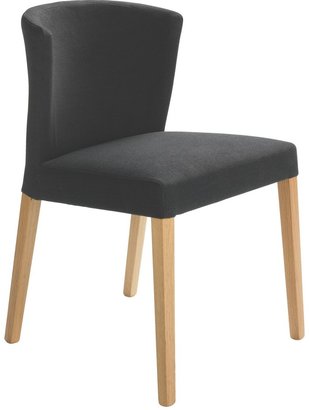 Valentina Dark upholste dining chair with oak legs