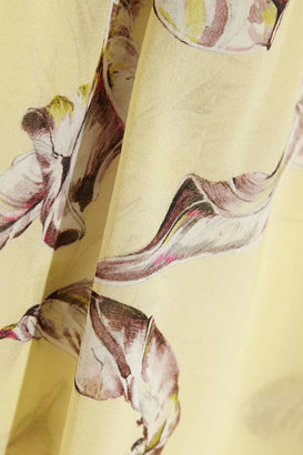 Topshop Printed silk-georgette skirt