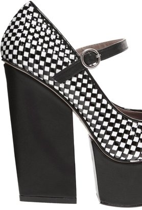 Shellys Kocek Platform Woven Mary Jane Shoes