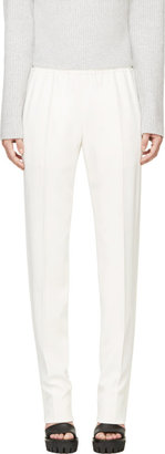 Calvin Klein Collection Ivory Crepe Ardyce Trousers