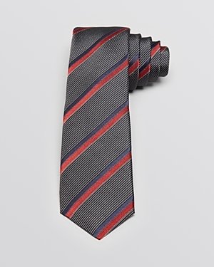 John Varvatos Herringbone Stripe Woven Skinny Tie