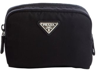 Prada black nylon small cosmetic case