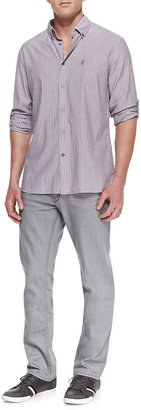 John Varvatos Striped Button-Down Shirt, Purple