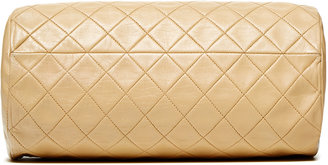 Chanel Tan Quilted Barrel Bag