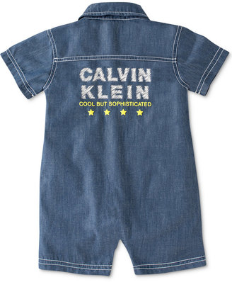 Calvin Klein Baby Boys' Chambray Romper