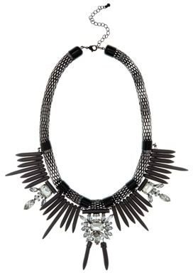 New Look Black Chunky Spike Necklace