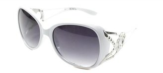 XOXO Gotham White Fashion Sunglasses Grey Gradient Lens