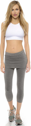 So Low SOLOW Fold Over Cropped Leggings