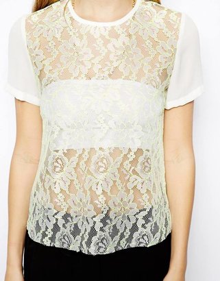 Jovonnista Nina Lace Top with Neon Highlights