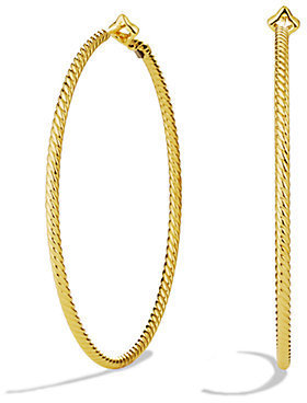 David Yurman Cable Classics Hoop Earrings in Gold