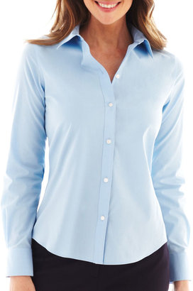Liz Claiborne Long-Sleeve Wrinkle-Free Shirt - Tall