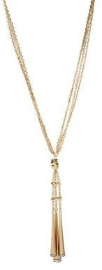 Kenneth Cole NEW YORK Gold-Tone & Crystal Pavé 'Y' Tassel Necklace