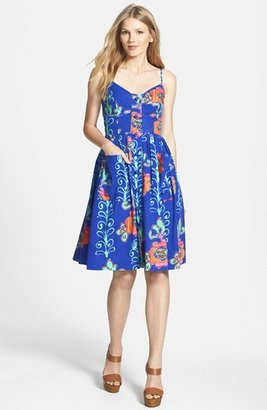 Plenty by Tracy Reese 'Kirby' Print Stretch Cotton Fit & Flare Dress (Regular & Petite)