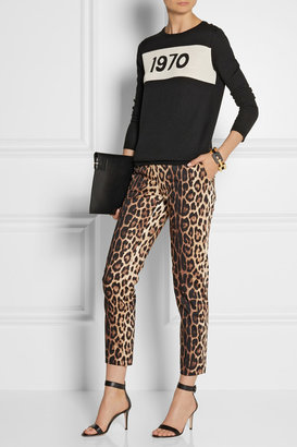Moschino Cheap & Chic Moschino Cheap and Chic Cropped leopard-print stretch-cotton pants