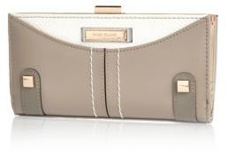 River Island Grey curved front clip top purse