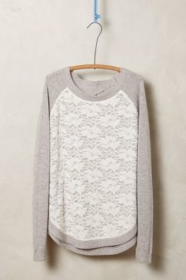 Anthropologie Knitted & Knotted Laceveil Pullover