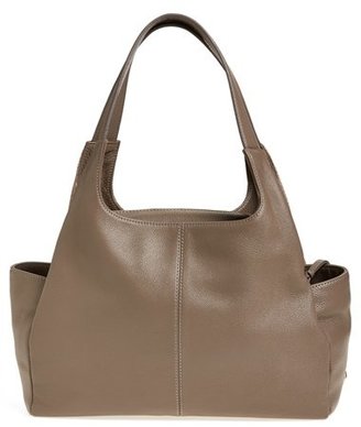 Perlina Snake Embossed Leather Tote