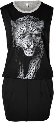 Faith Connexion Cotton Tiger Print Dress in Black