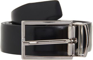 Barneys New York Men's Reversible Leather Belt-Black