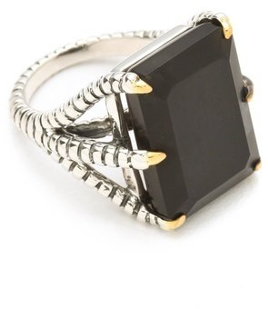 Elizabeth and James Bird Claw Ring with Onyx