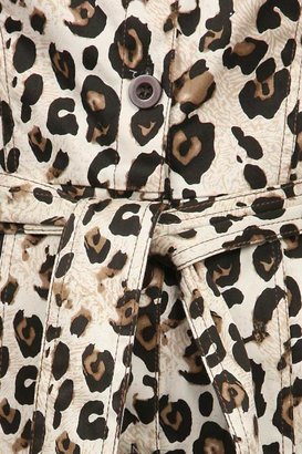 Teri Jon Animal Print Dress with Tie in Leopard