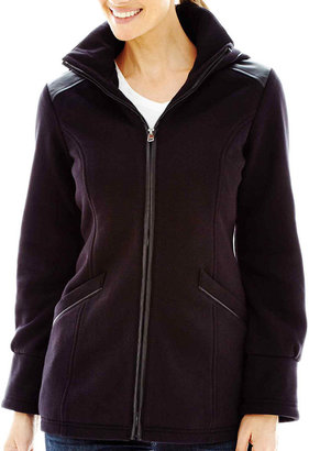 Details Hooded Zip-Front Fleece Jacket