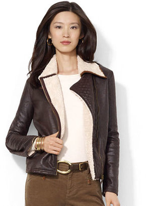 Lauren Ralph Lauren Full-Zip Faux-Leather Jacket
