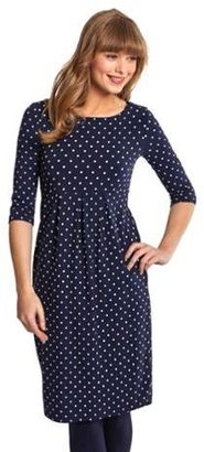 Joules Clothing Joules Annette Polka Dot Jersey Dress French Navy Spot