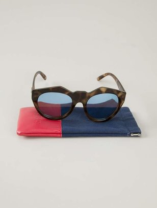 Le Specs oversized angular framed sunglasses