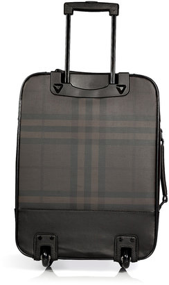 Burberry Shoes & Accessories Chocolate Smoked Check Carry-On Suitcase