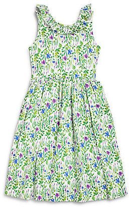Oscar de la Renta Girl's Meadow Flower Cotton Dress