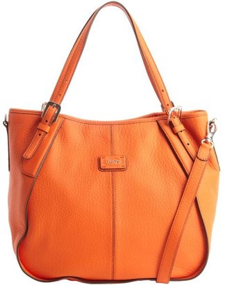 Tod's orange leather logo stamp convertible shoulder bag