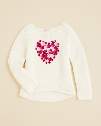 Design History Girls' Sequin Heart Sweater - Sizes 2-6X