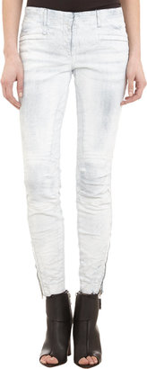 R 13 Coated Moto Jeans