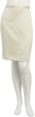 Albert Nipon Ivory Lace Sateen Skirt Suit, Ivory