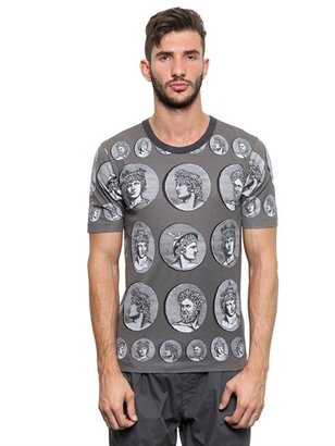 Dolce & Gabbana Coin Printed Cotton Jersey T-Shirt
