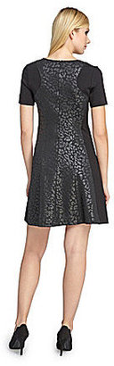 Catherine Malandrino Chris Fit-and-Flare Leopard-Print Dress