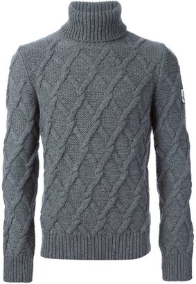 Moncler GAMME BLEU lattice knit sweater