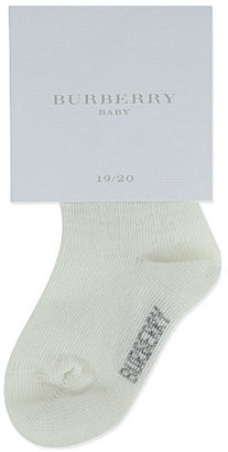 Burberry Checked bow cotton tights