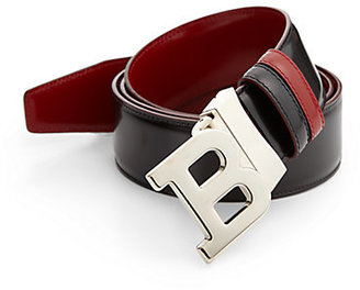 Bally Reversible Leather B Buckle Belt