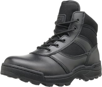 Ridge Footwear Men’s Tactical Boots Dura Max Mid Zipper 6" - Oil & Slip Resistant Black Leather Boots