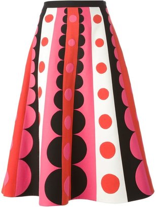 Valentino geometric paneled skirt