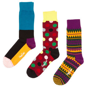 Happy Socks 3 Pack Cotton Socks