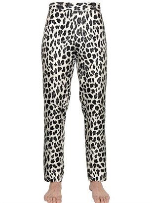 Versace Underwear - Leopard Printed Silk Twill Trousers