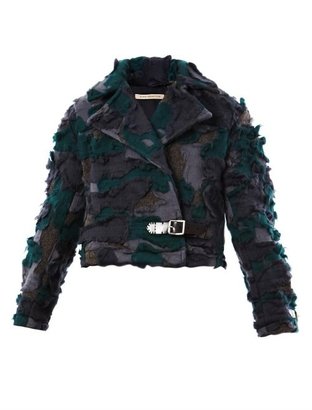 Christopher Kane Wool camo biker jacket