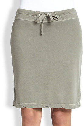 James Perse Drawstring Cotton Jersey Skirt