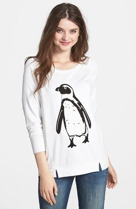 Kensie 'Penguin' Screenprint Sweatshirt (Online Only)