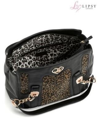 Lipsy Leopard Panel Tote Bag
